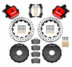 Wilwood 00-09 S2000 Red Rear Combination Drilled and Slotted Rotor Brake Kit with Parking Brake
